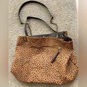 Universal Thread Tan and Black Leopard Print Bag